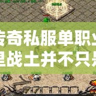 传奇私服单职业里战土并不只是生存力强