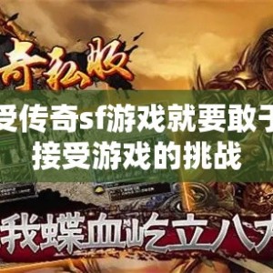 享受传奇sf游戏就要敢于去接受游戏的挑战