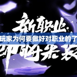 新玩家为何要做好对职业的了解