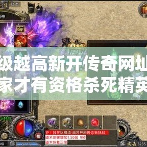 等级越高新开传奇网址玩家才有资格杀死精英