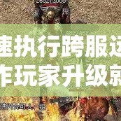 快速执行跨服远征操作玩家升级就比较迅速