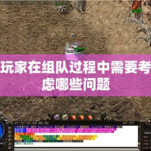 玩家在组队过程中需要考虑哪些问题