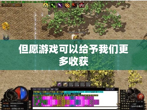 但愿游戏可以给予我们更多收获