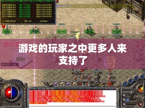 游戏的玩家之中更多人来支持了