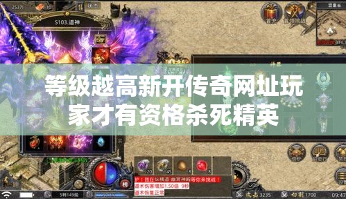 等级越高新开传奇网址玩家才有资格杀死精英