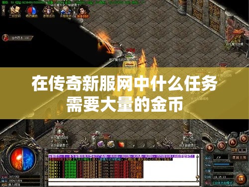 在传奇新服网中什么任务需要大量的金币